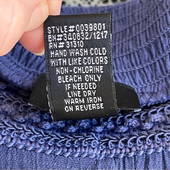 By and By Palazzo Wide Leg Pants Gauze Blue Plus Size Lagenlook Coastal XXL - Picture 5 of 8